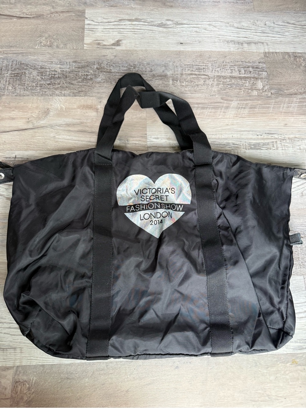 Victoria's Secret FASHION SHOW 2014 Getaway Tote Purse Bag Big Travel HUGE Black